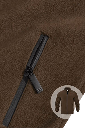 Genıus Store Erkek Polar Bato Yaka Tam Fermuarlı Cepli Polar BATO-POLAR