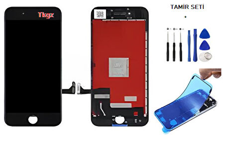 iPhone 7 Lcd Ekran Dokunmatik Orijinal Kalite + TAMİR SETİ + TOZ BANTI  SİYAH