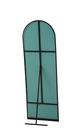 Dekoratif Boy Aynası 180cmx60cm Siyah Çerçeve