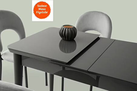 Ortadan Açılır Büyüyen Yemek Masası Açık Gri 70x120cm SADECE MASA FİYATIDIR