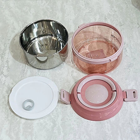 Tek Katlı Paslanmaz Çelik Sızdırmaz Saklama Kabı Beslenme Kabı 0,8 Lt. Pembe İthal Ürün