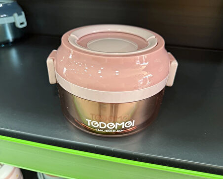 Tek Katlı Paslanmaz Çelik Sızdırmaz Saklama Kabı Beslenme Kabı 0,8 Lt. Pembe İthal Ürün