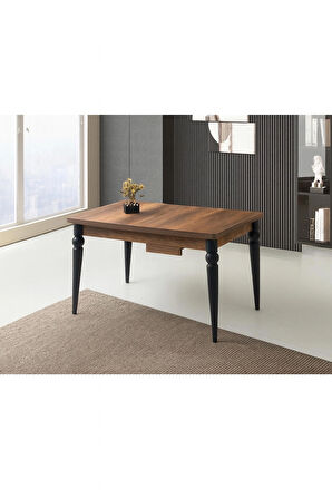 Yandan Açılır Büyüyen Yemek Masası Ceviz 80x120cm SADECE MASA FİYATIDIR