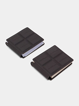 2'li Mini Kare Çikolata Figürlü Kokulu Not Defteri Zincirli Anahtarlık