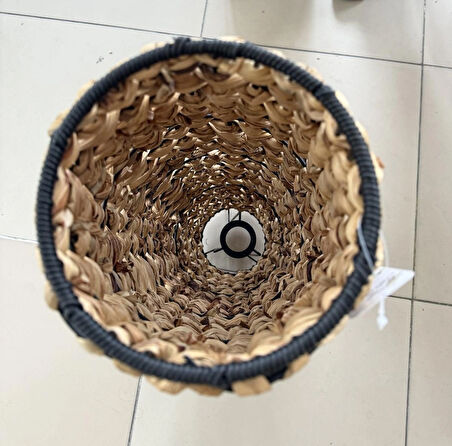 Ayaklı Naturel Hasır Lambader 87cm