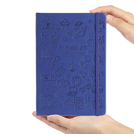 Deri Ajanda Günlük Not Defteri Notebook Lacivert