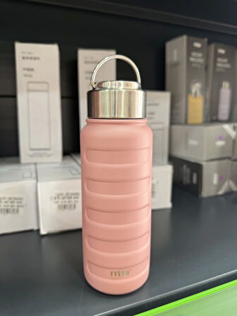 Paslanmaz Çelik Termos Su Şişesi 360ml Vakumlu Kapak Pembe İthal Ürün