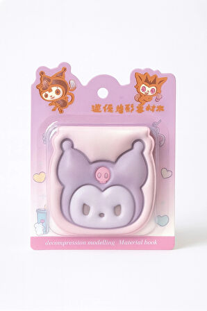 Sanrio Kuromi Not Defteri Zincirli Anahtarlık Hediyelik Defter Puf Kapak Mor