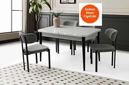 Kelebek Ortadan Açılır Büyüyen Yemek Masası Gri 70x120cm