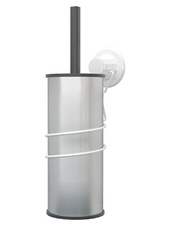 Vakumlu Duvara Monte Klozet Fırçası Beyaz