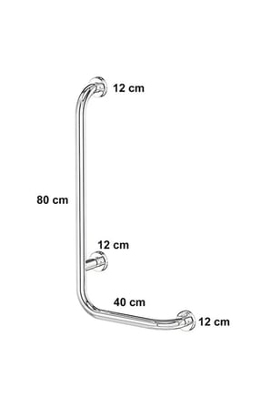 Yaşlı Ve Bedensel Engelli L Tipi Tutunma Barı Paslanmaz Çelik 32 mm Çap