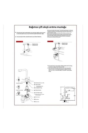 Nirvana Serisi Arıtmalı Mutfak Evye Bataryası Siyah