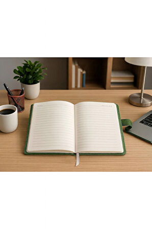 Kilitli Ajanda Günlük Not Defteri Notebook Yeşil İthal Ürün