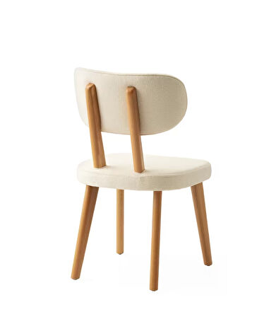 Fidan Ahşap Salon Yemek Masa Sandalye Takımı 4 Masal Sandalyeli Ortadan Açılır Büyüyen 80x130cm