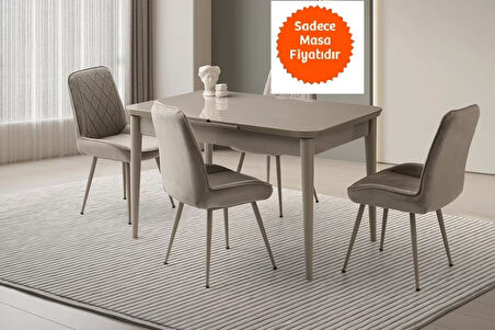 Hg Cappicino Ortadan Açılır Büyüyen Yemek Masası 60x100cm SADECE MASA FİYATIDIR