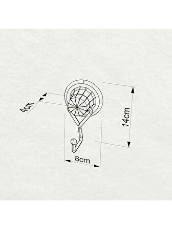 Vakumlu Banyo Havlu Askısı Siyah Tek Kancalı