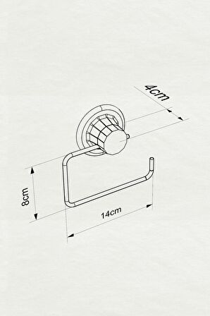 Ömür Boyu Paslanmaz Vakumlu Tuvalet Kağıdı Askısı Krom
