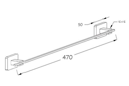 Ömür Boyu Paslanmaz Tuvalet Havlu Askısı Krom Duvara Monte