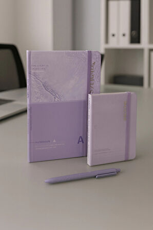 2 Adet Çizgili Defter Ajanda - Uçlu Kalem Hediyeli Waves Of Sparkle A5-A6