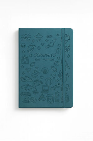 Deri Ajanda Günlük Not Defteri Notebook Yeşil