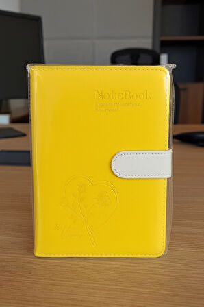 Mıknatıslı Ajanda Günlük Not Defteri Notebook Sarı İthal Ürün