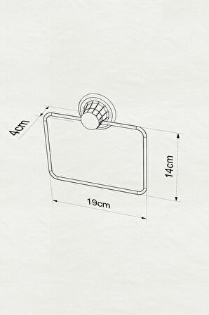 Krom Vakumlu Banyo Havlu Askısı Kare 2 Adet Gönderilir