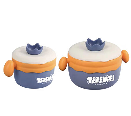 Paslanmaz Çelik Sızdırmaz Saklama Kabı Beslenme Kabı 260-500 ML Mor İthal Ürün