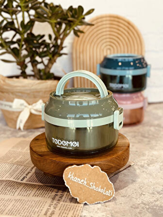 Tek Katlı Paslanmaz Çelik Sızdırmaz Saklama Kabı Beslenme Kabı 0,8 Lt. Yeşil İthal Ürün