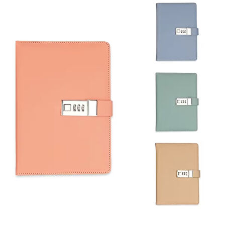 Kilitli Ajanda Günlük Not Defteri Notebook Pembe İthal Ürün