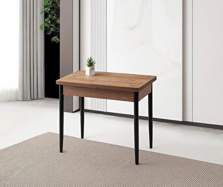 Ortadan Açılır Büyüyen Ahşap Yemek Masası Meşe 60x100cm SADECE MASA FİYATIDIR