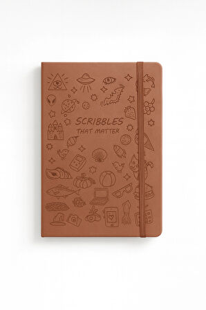 Deri Ajanda Günlük Not Defteri Notebook Kahve