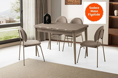 Kelebek Ortadan Açılır Büyüyen Yemek Masası Cappicino 70x120cm