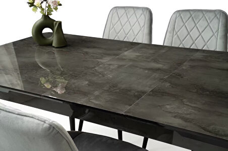 Hg Cappicino Ortadan Açılır Büyüyen Yemek Masası 80x130cm SADECE MASA FİYATIDIR