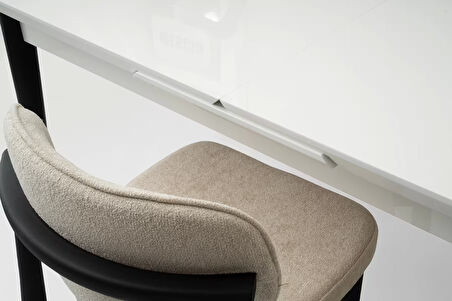 Ortadan Açılır Büyüyen Yemek Masası Beyaz 60x100cm SADECE MASA FİYATIDIR