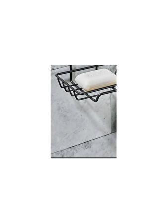 Vakumlu Paslanmaz Katı Sabunluk Siyah