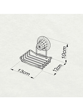 Vakumlu Paslanmaz Katı Sabunluk Siyah