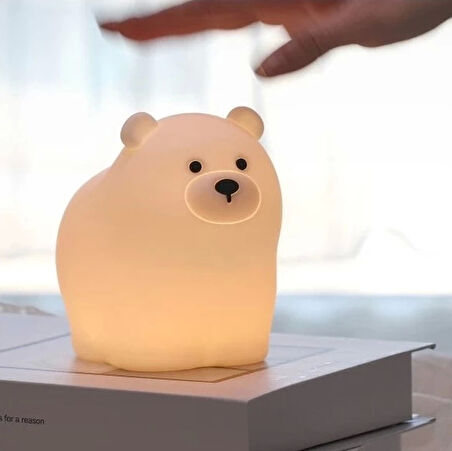 Sevimli Ayıcık Gece Lambası Dokunmatik Sensörlü Renkli Çocuklar Için Usb Şarjlı İthal Ürün