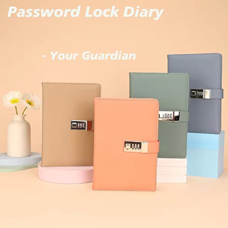 Kilitli Ajanda Günlük Not Defteri Notebook Mavi İthal Ürün