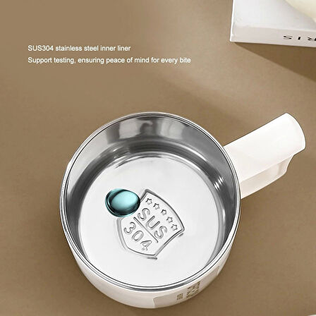 Paslanmaz Çelik Sızdırmaz Kaşıklı Kahve Termosu 500 ML Beyaz-Mavi Kapaklı İthal Ürün