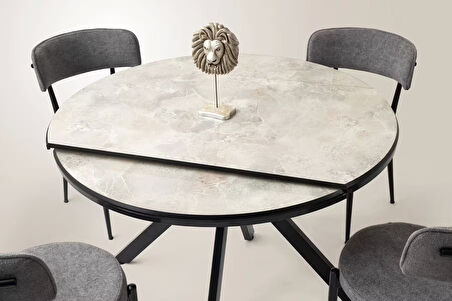 Ahşap Yuvarlak Açılır Büyüyen Yemek Masası Parlak Ceviz 70x120cm SADECE MASA FİYATIDIR