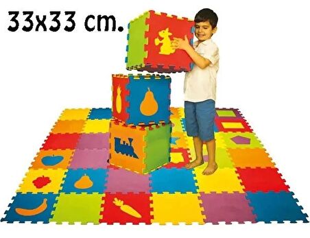 Eva Puzzle Oyun Matı Minder 7mm Meyveler 33x33cm 9 Adet