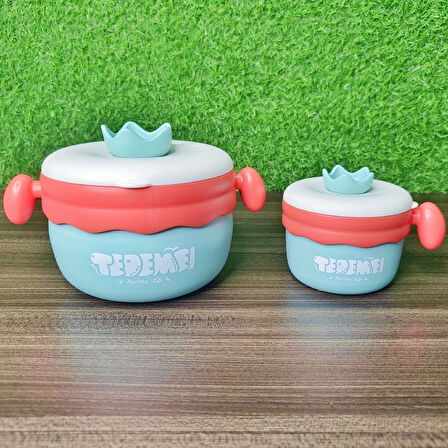 Paslanmaz Çelik Sızdırmaz Saklama Kabı Beslenme Kabı 260-500 ML Yeşil İthal Ürün