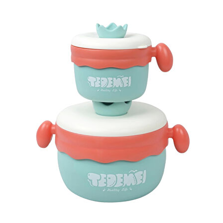 Paslanmaz Çelik Sızdırmaz Saklama Kabı Beslenme Kabı 260-500 ML Yeşil İthal Ürün