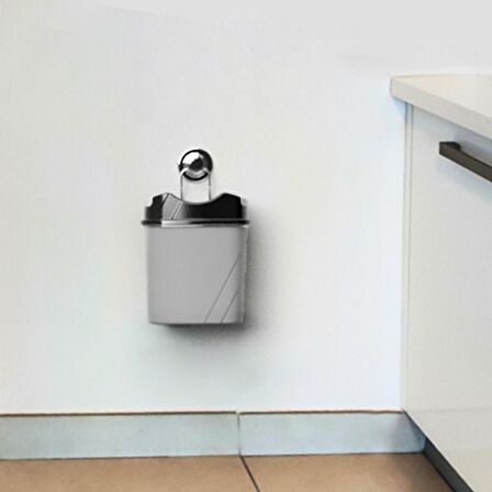 Vakumlu Çöp Kovası Yutan Kapaklı 5.5 Litre