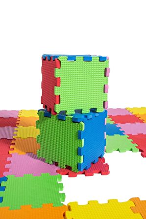 Eva Puzzle Oyun Matı Minder 7mm Düz Desensiz 12x12cm 64 Adet