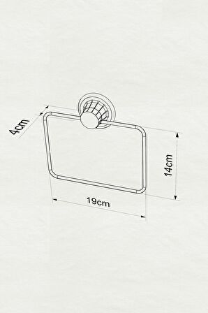 Ömür Boyu Paslanmaz Vakumlu Banyo Tuvalet Havlu Askısı Kare Krom