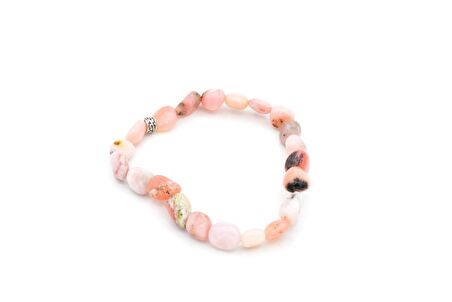 AMORF KESİM DOĞAL PEMBE OPAL TAŞI BİLEKLİK 1.KALİTE 002