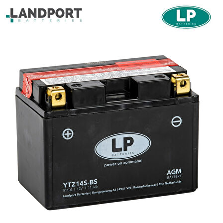 LP Batteries YTZ14S-BS 12V11.2Ah Bakımsız AGM Motosiklet Aküsü