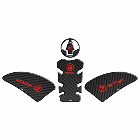 Gogo Mondial Drift L Tank Pad 002 Karbon/Kırmızı