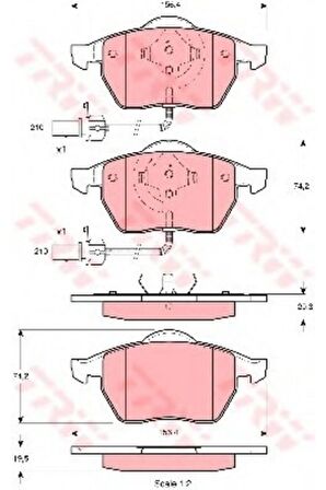 On Balata Fıslı Buyuk Tıp Passat -a4-a6 97-04 Gdb1307 Gdb1307
